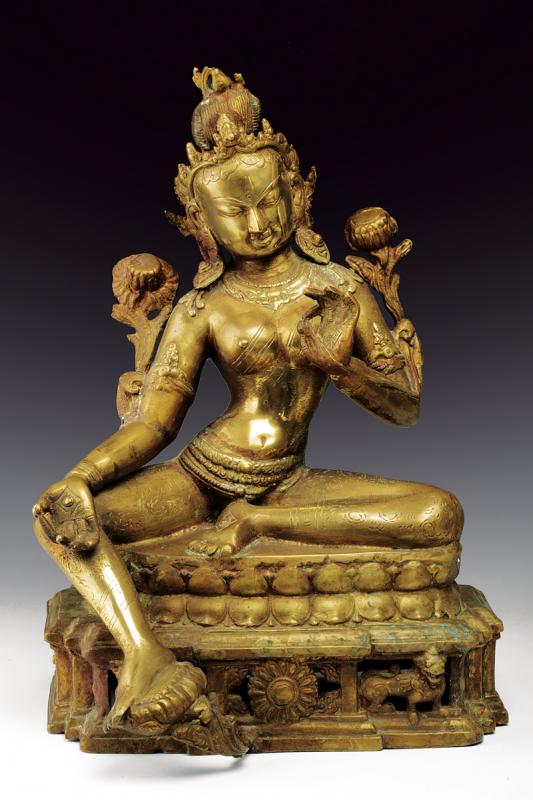 Scultura in bronzo di Tara