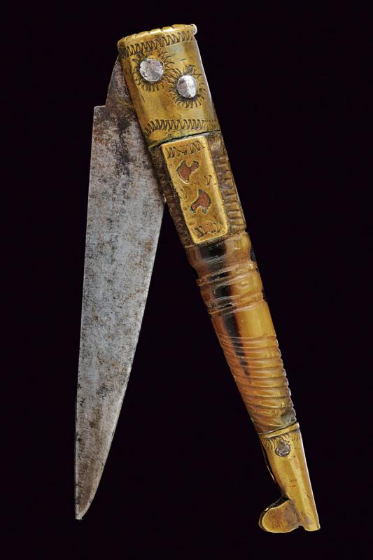 Raro coltello d'amore pieghevole