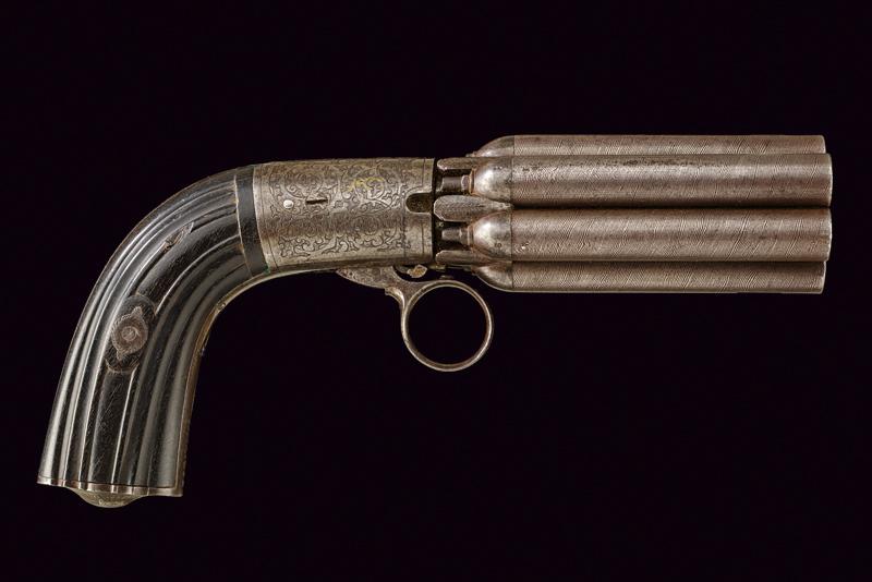 Pepperbox revolver a luminello di Mariette