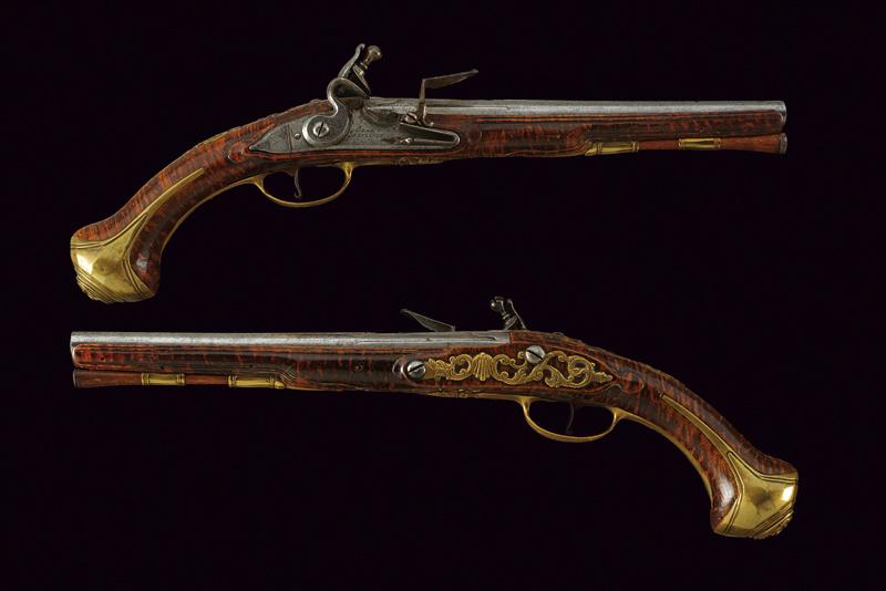 Bel paio di pistole a pietra focaia di Jean Griottier