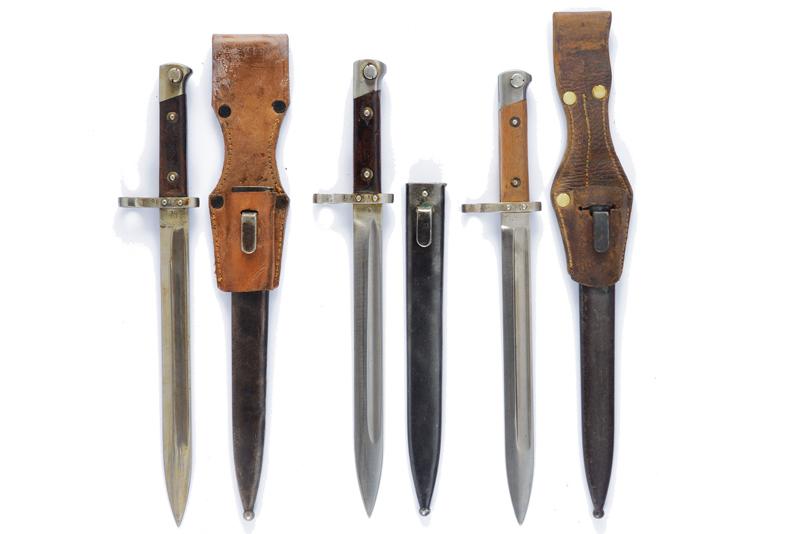 Lotto di tre baionette Mannlicher mod. 1895