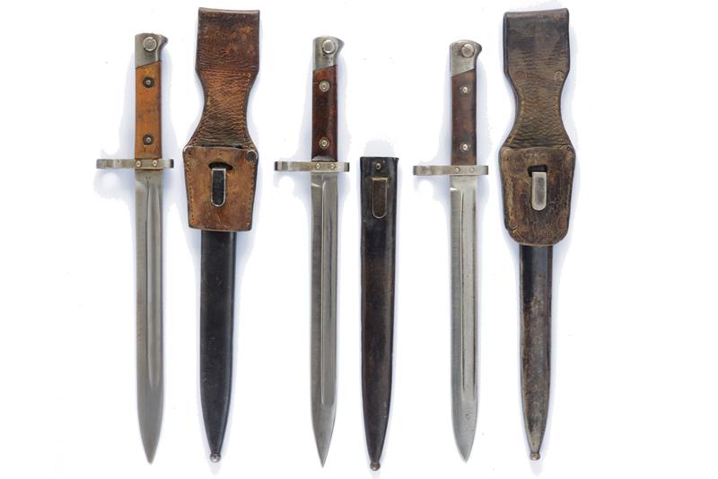 Lotto di tre baionette Mannlicher mod. 1895