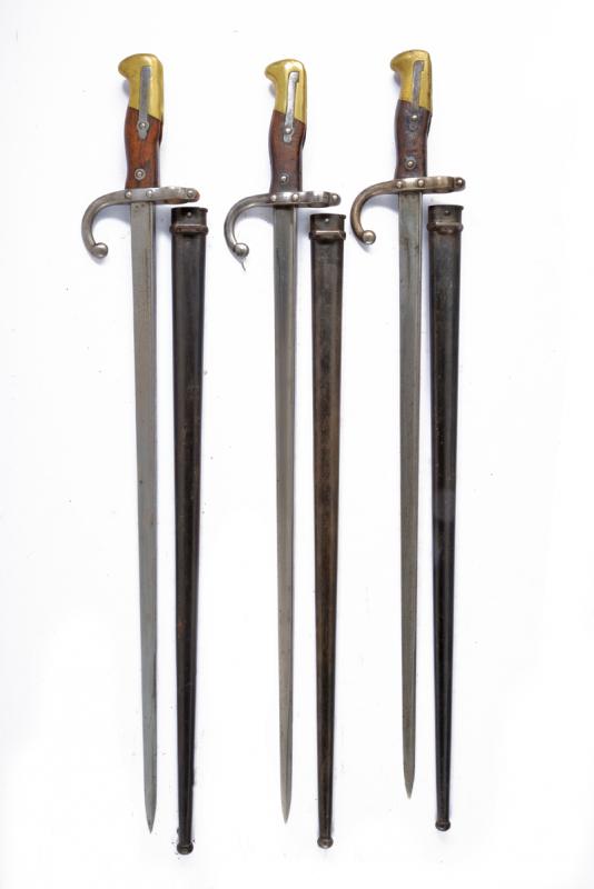 Lotto di tre baionette mod. 1874