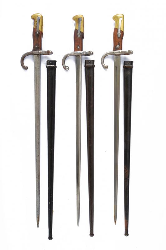 Lotto di tre baionette mod. 1874