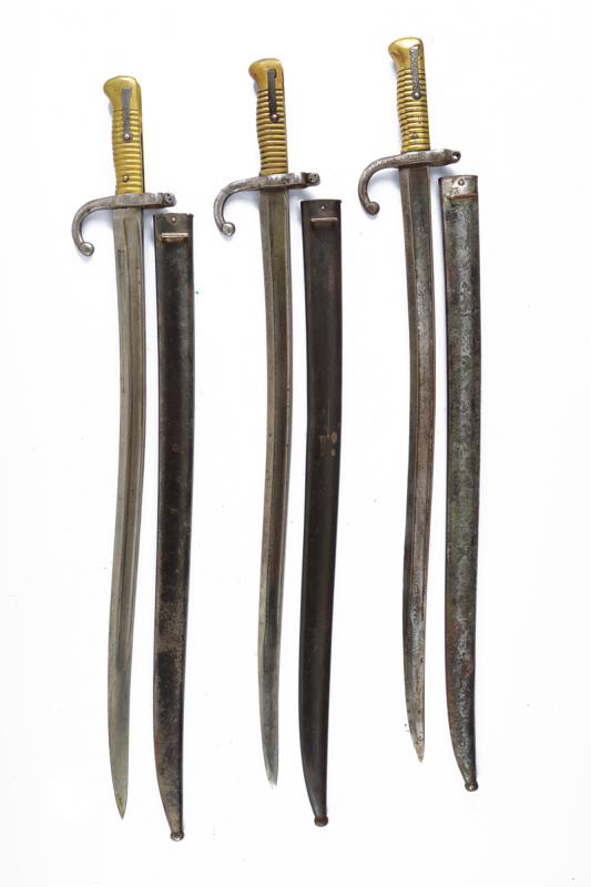 Lotto di tre baionette mod. 1866