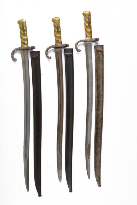 Lotto di tre baionette mod. 1866
