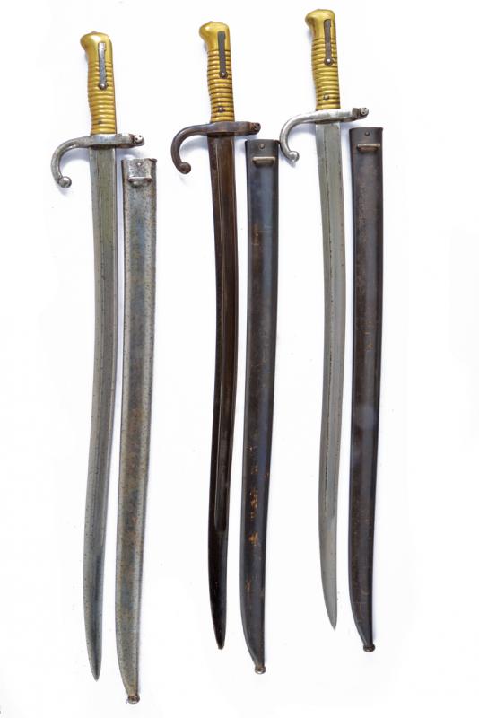 Lotto di tre baionette mod. 1866