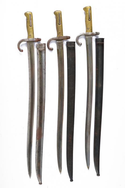 Lotto di tre baionette mod. 1866