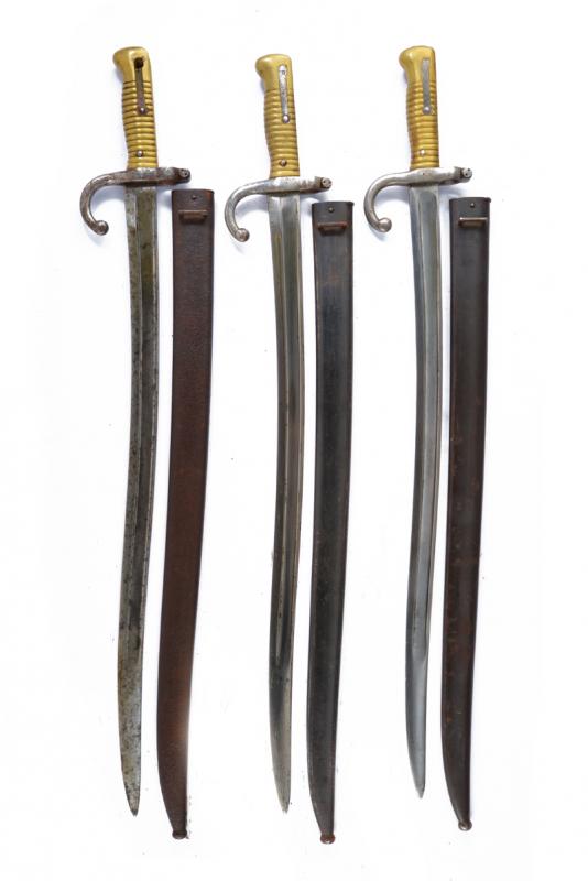 Lotto di tre baionette mod. 1866