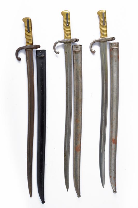 Lotto di tre baionette mod. 1866