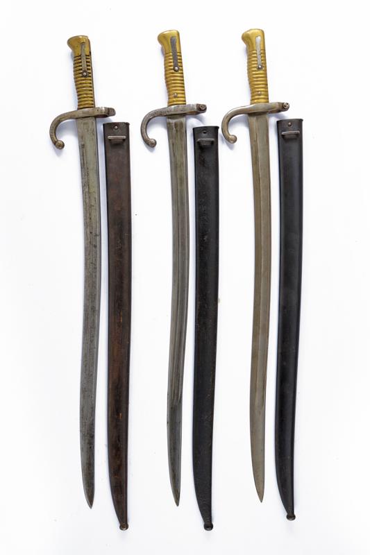 Lotto di tre baionette mod. 1866