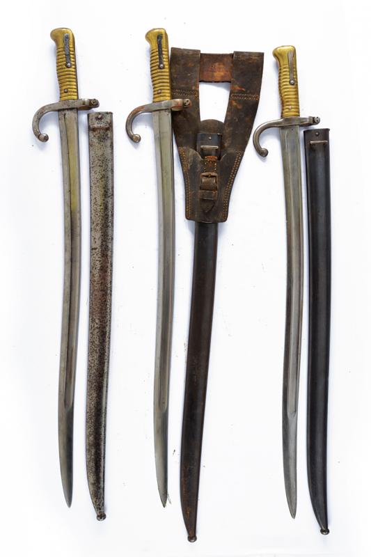 Lotto di tre baionette mod. 1866