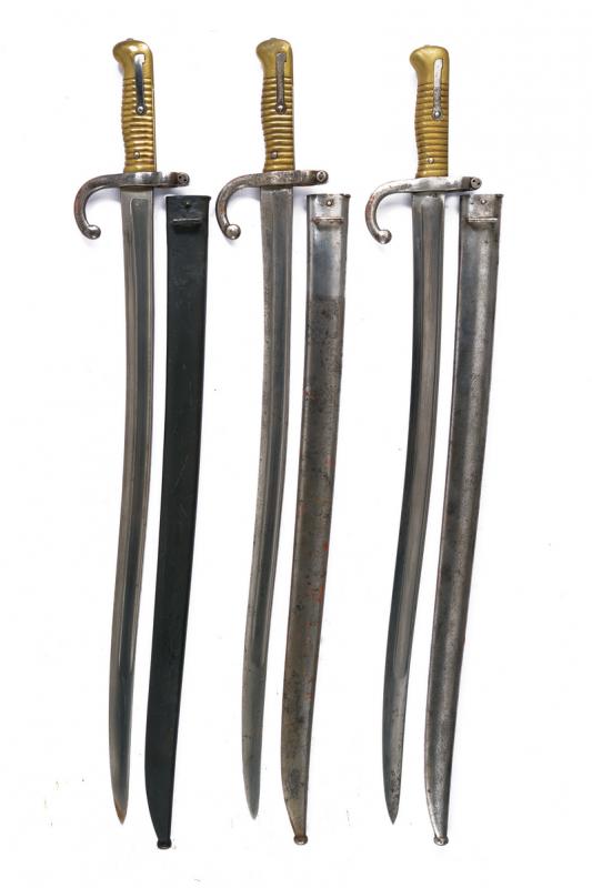 Lotto di tre baionette mod. 1866