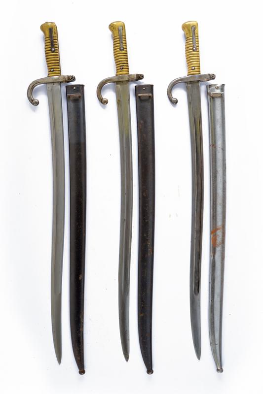 Lotto di tre baionette mod. 1866