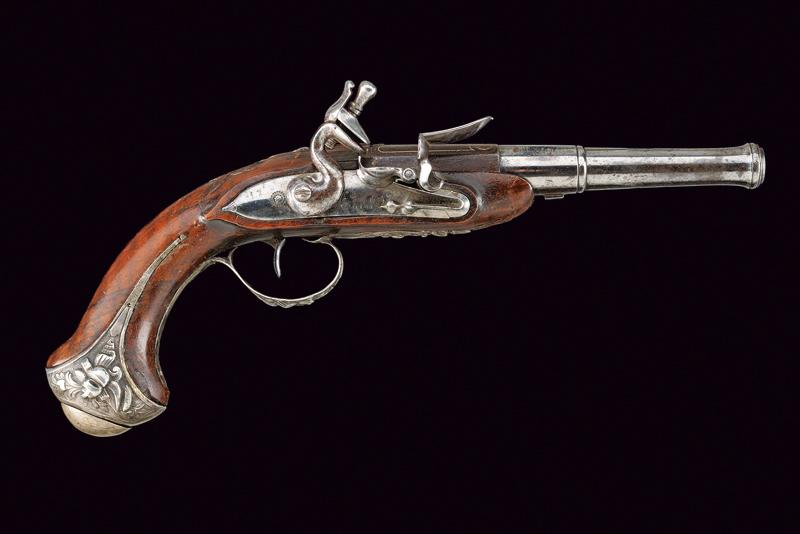 Pistola a pietra focaia firmata Carlat