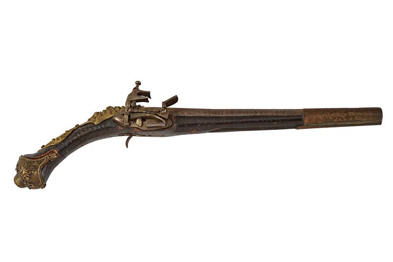 Pistola alla micheletta a pietra focaia