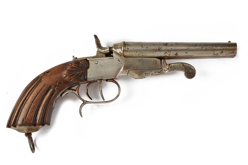 Pistola a retrocarica a due canne