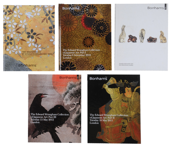 Lotto di cataloghi Bonhams di tsuba e arte giapponese